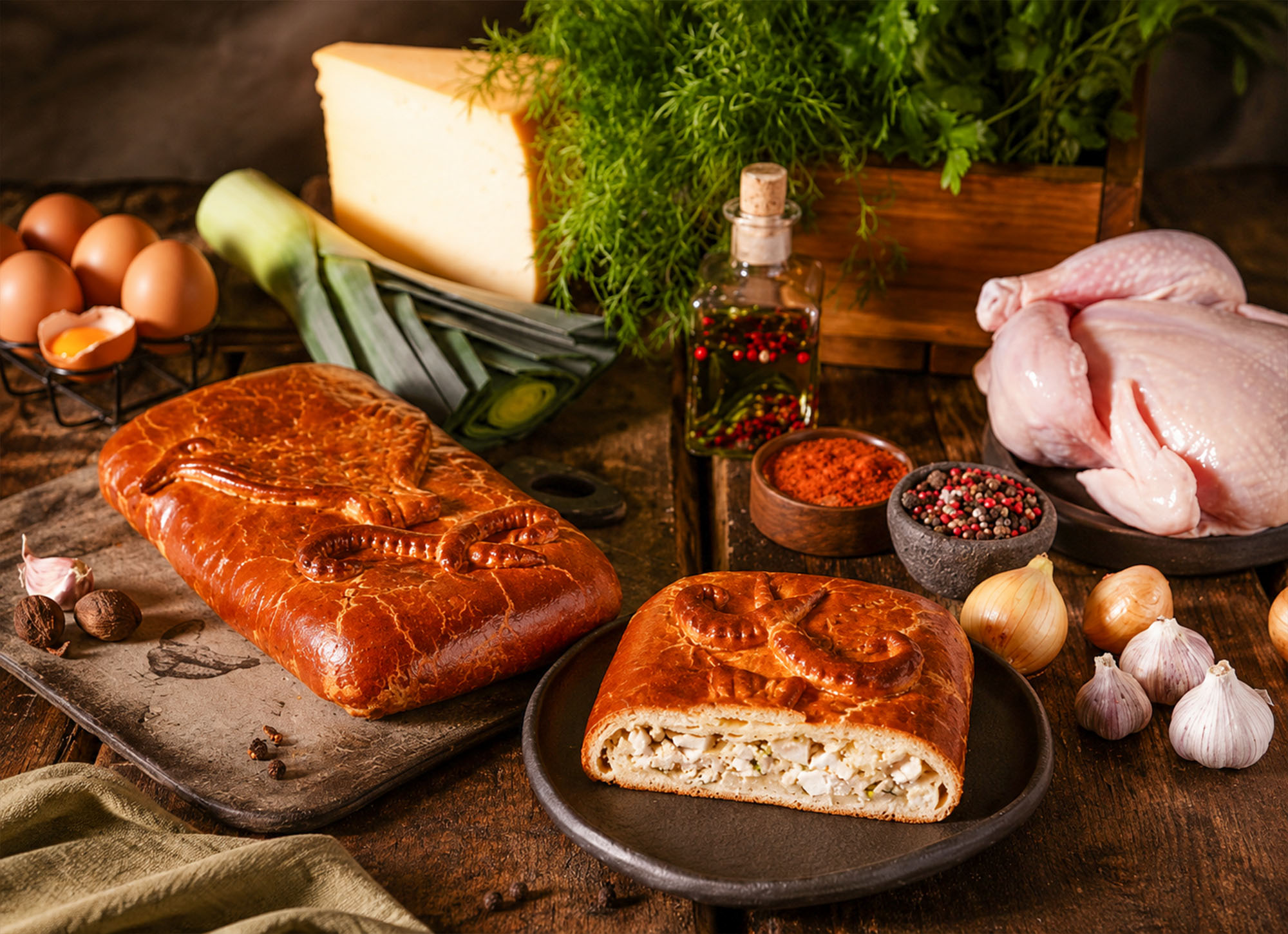 Пирог "Акуловский" с курицей